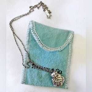 Tiffany & Co. EXTREMELY RARE Sleeping Cat Necklace Kitten Pendant 925 Sterling